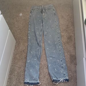 PacSun embroidered playboy bunny jeans
